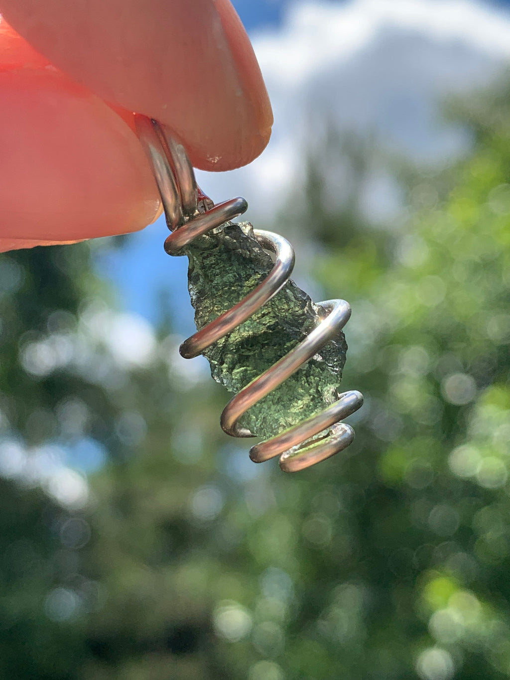 Moldavite Pendant | Genuine Natural Raw Meteorite Tektite | Synergy 12 | Moldavite Jewelry | Moldavite Necklace The Stone of Transformation