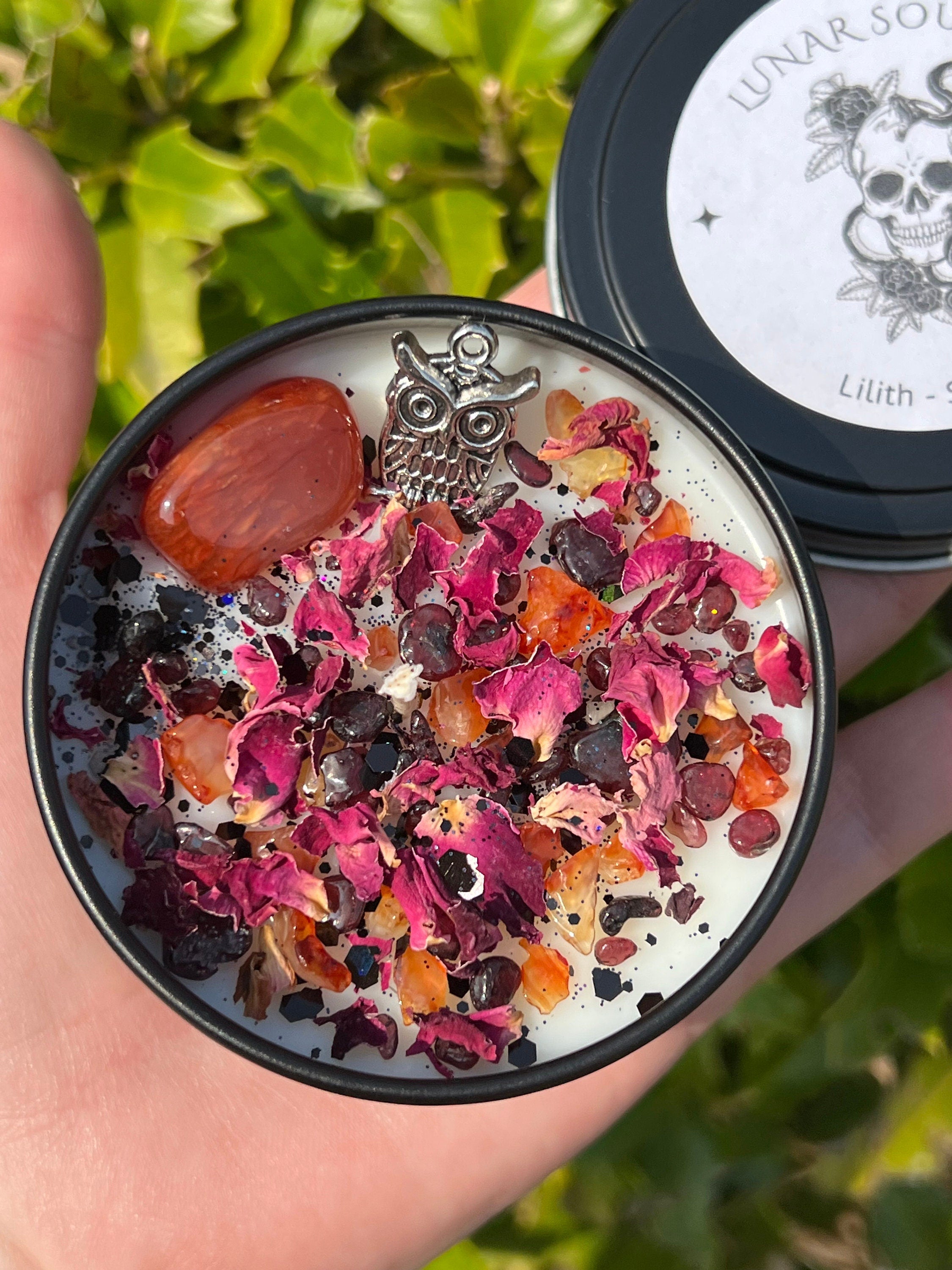 Lilith Candle | Witchcraft Pagan Witch Herbal Intention Dark Moon Goddess Lilit Temptress Spell Ritual Altar Devotee Offering Scented Gift