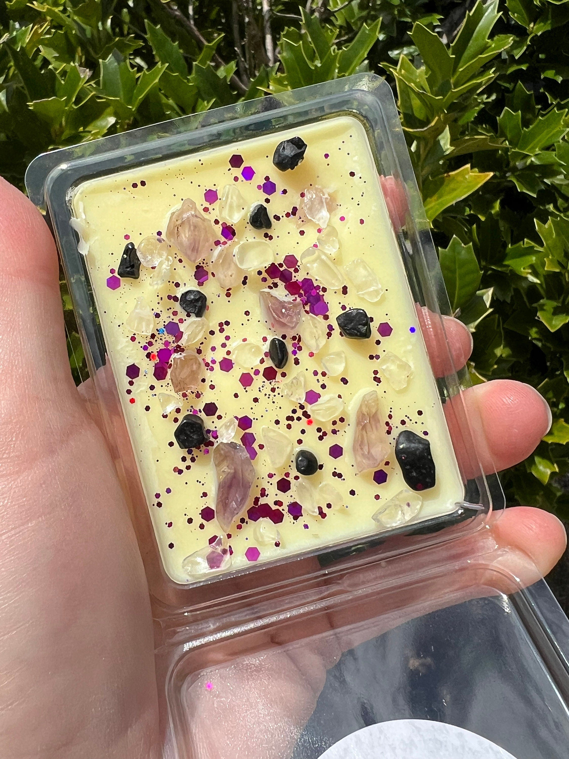 Divination Lemon Lavender Wax Melts Tarot Scrying Intuition Third Eye Herbal Intention Ritual Altar Tool Crystal Spell Witchy Gift Pagan