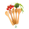 Bambuddha Natural Bamboo Kitchen Utensil Set - 5-Piece - 12" x 4" - 1 count box