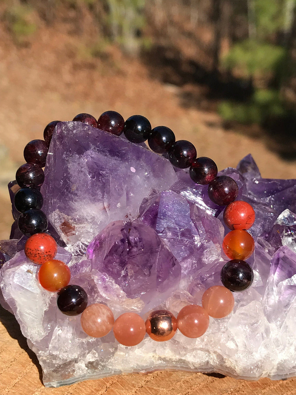 Energy & Vitality Bracelet | Chakra Healing Crystals | Grounding | Protection | Divine Love | Balance | Stamina | Motivation | Empowerment