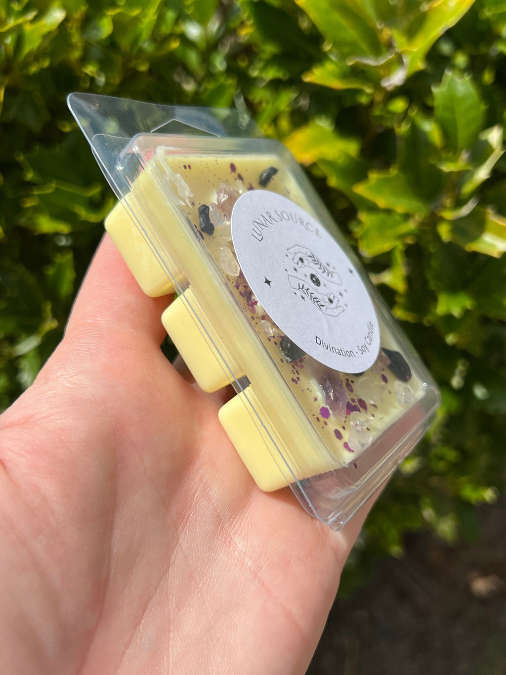 Divination Lemon Lavender Wax Melts Tarot Scrying Intuition Third Eye Herbal Intention Ritual Altar Tool Crystal Spell Witchy Gift Pagan