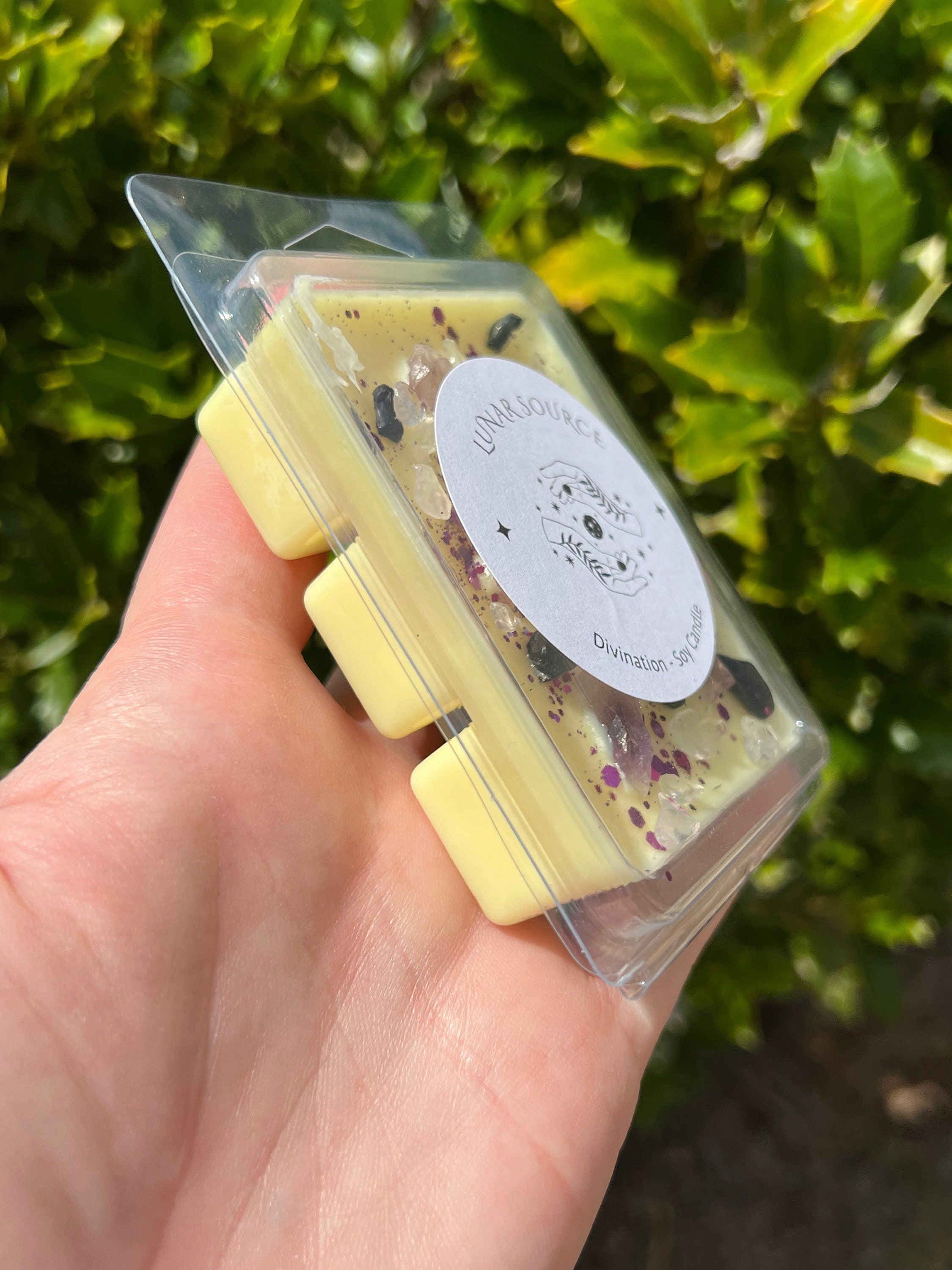 Divination Lemon Lavender Wax Melts Tarot Scrying Intuition Third Eye Herbal Intention Ritual Altar Tool Crystal Spell Witchy Gift Pagan